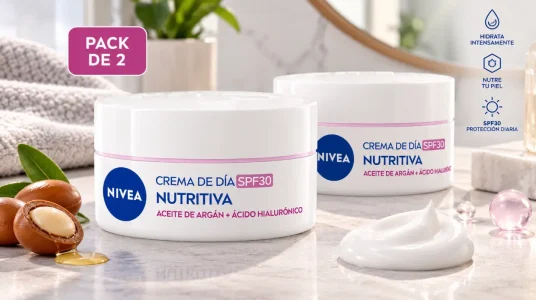 Chollo Crema de día NIVEA Nutritiva FP30 de 50 ml por sólo 4,30€ con cupón (-31%)