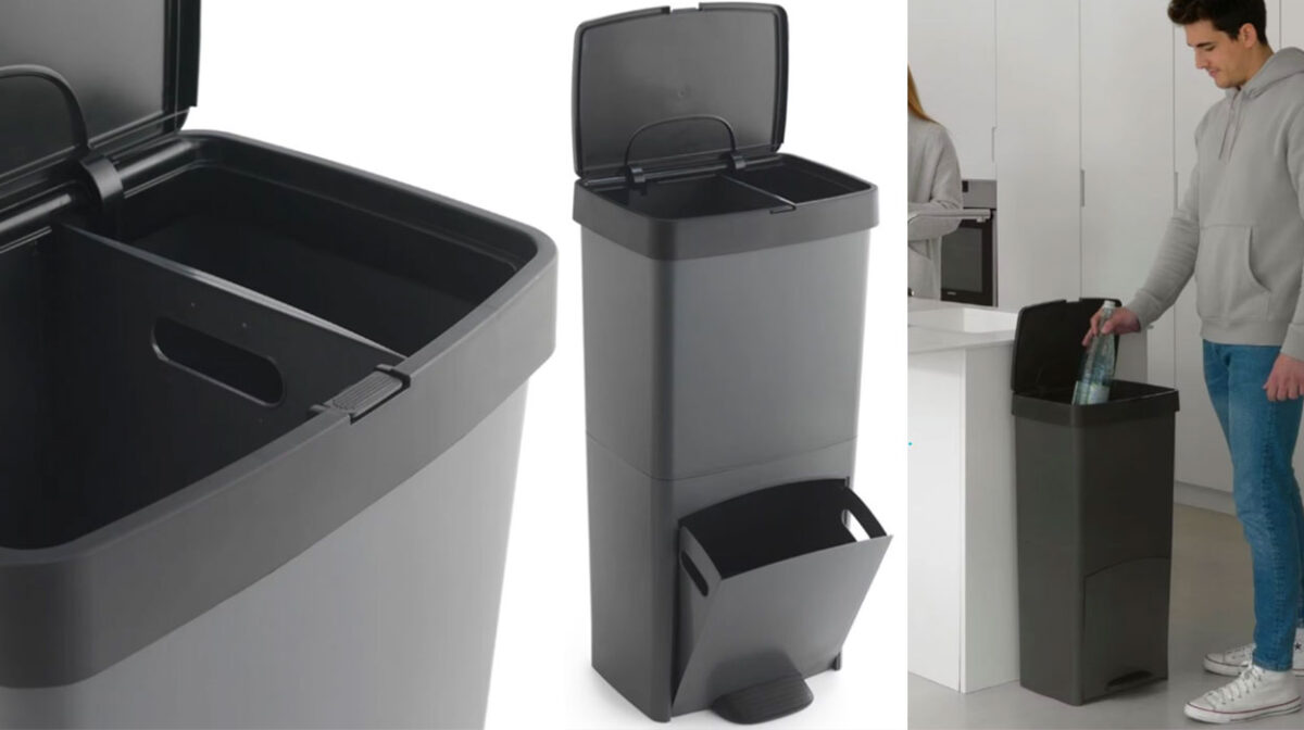 Cubos De Basura Reciclaje Cubo De Basura Doble Axentia 2x23L Con