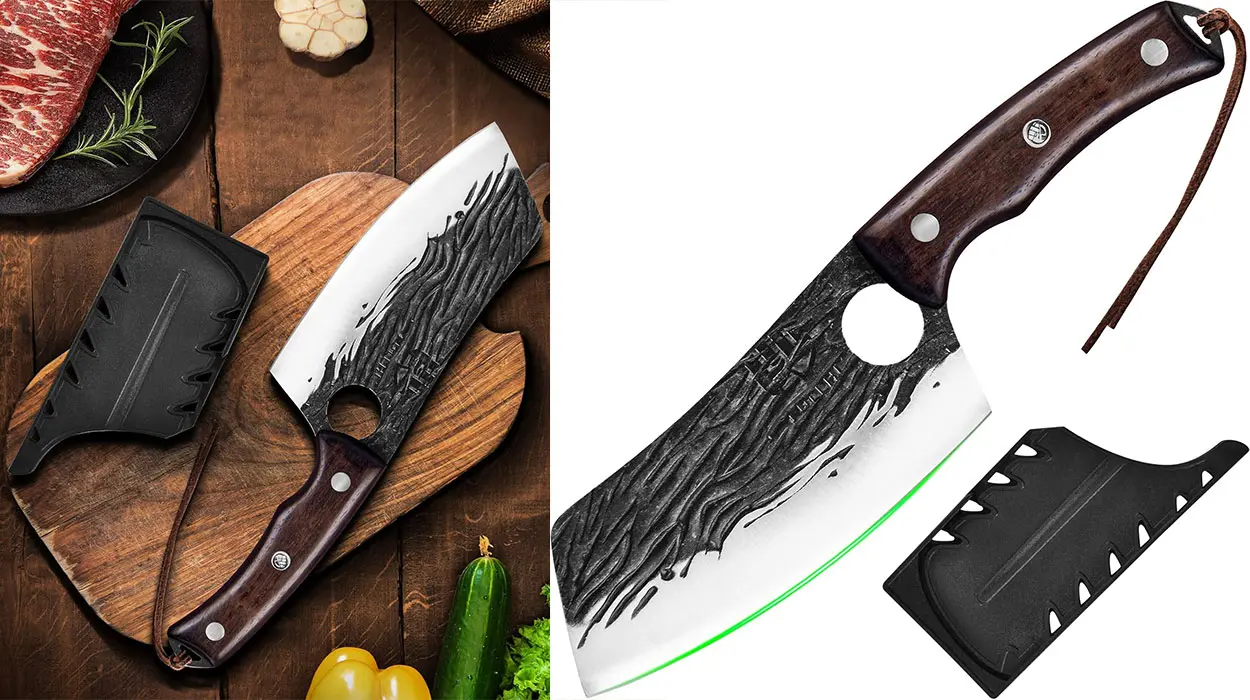 Chollo Cuchillo de carnicero FULLHI de 15 cm con funda 