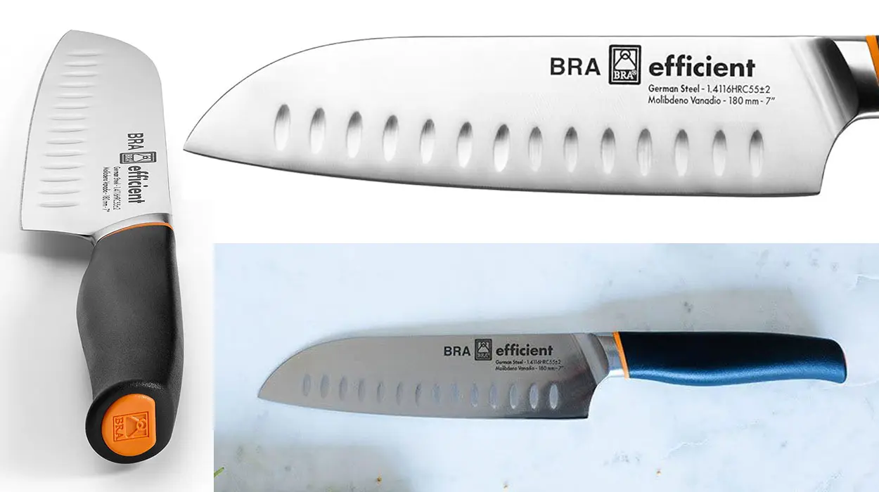 Cuchillo Santoku BRA Efficient de acero inoxidable