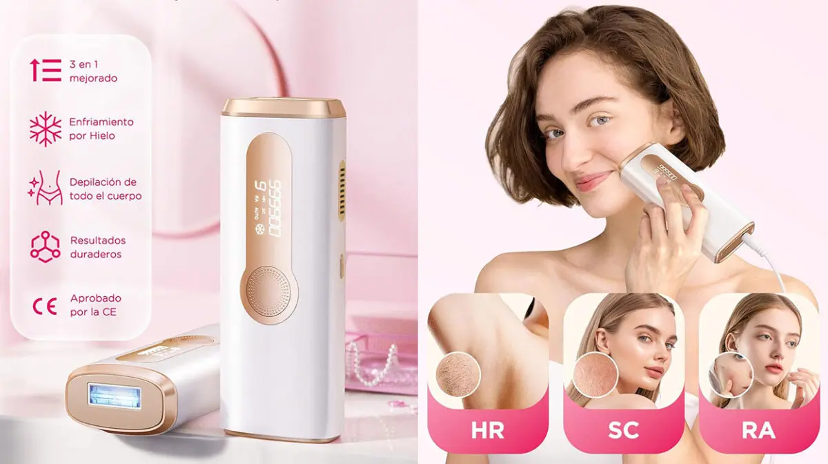 Depiladora láser IPL Haarlosy con refrigeración