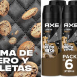 Chollo Pack de desodorante en aerosol Axe Leather & Cookies de 150 ml para hombre