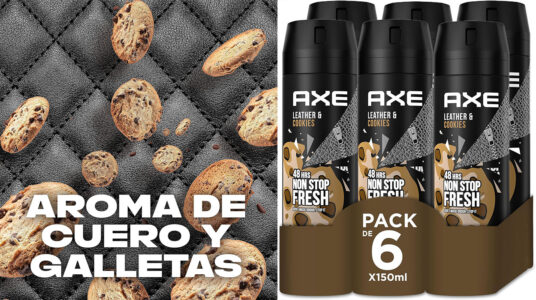 Chollo Pack de desodorante en aerosol Axe Leather & Cookies de 150 ml para hombre