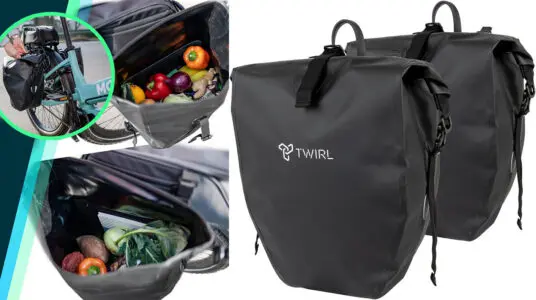 Chollo Doble bolsa portaequipajes TWIRL para bicicleta de 22 litros