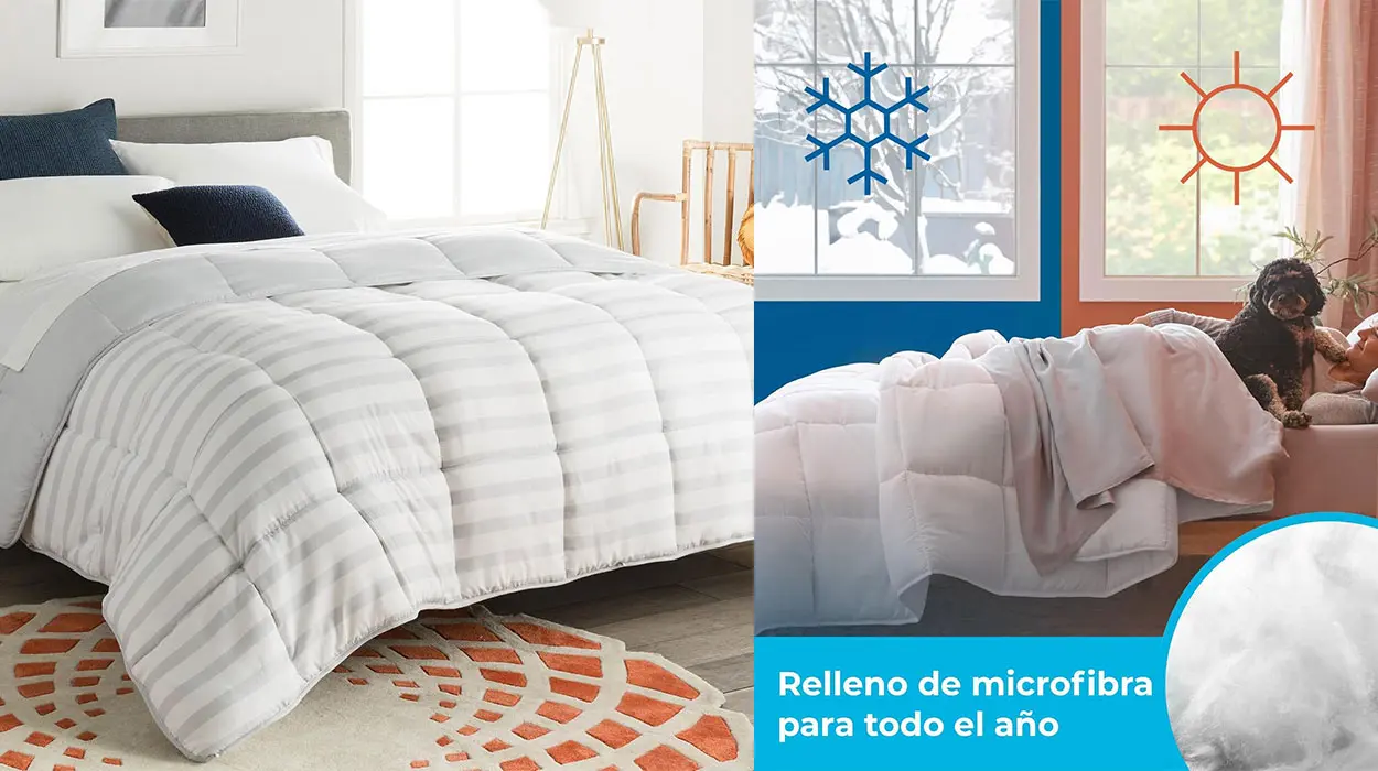 Chollo Edredón nórdico de microfibra Linenspa