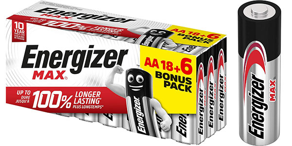 Chollo Pack de 24 pilas AA Energizer Max