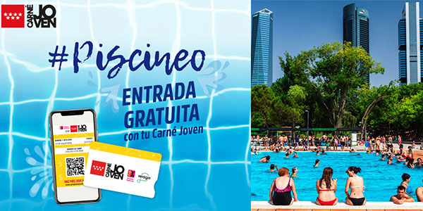 Entrada GRATIS a piscinas municipales de Madrid con Piscineo 2024