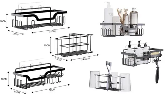 Chollo Estantería de baño Honsdom de 3 piezas