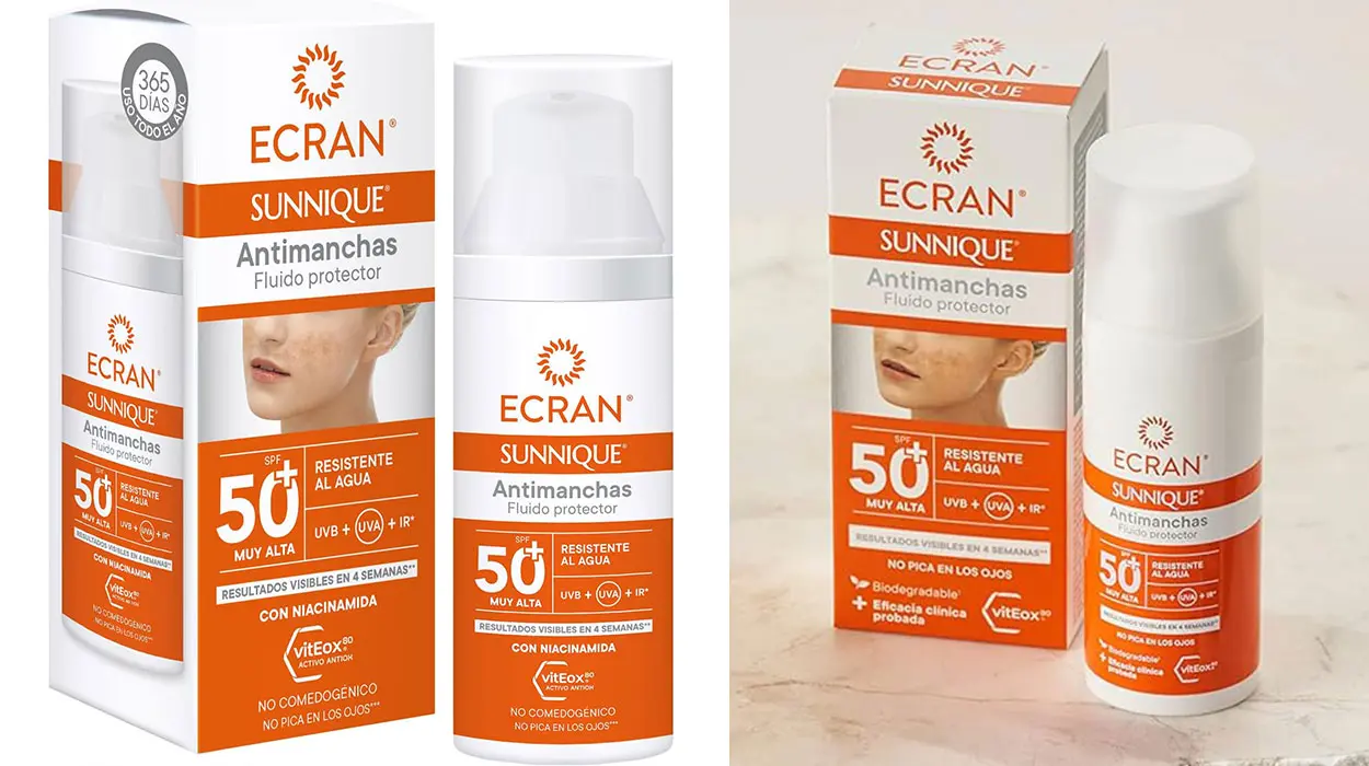 Chollo Fluido Protector Ecran Sunnique Antimanchas SPF 50+