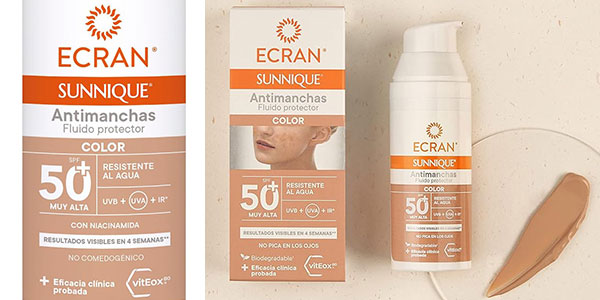 Fluido protector solar Ecran Sunnique Antimanchas SPF 50