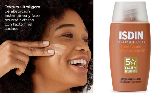 Chollo Fotoprotector con color Isdin FusionWater Magic Bronze SPF 50