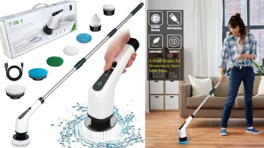 Chollo Fregadora giratoria eléctrica Fari con 7 cabezales