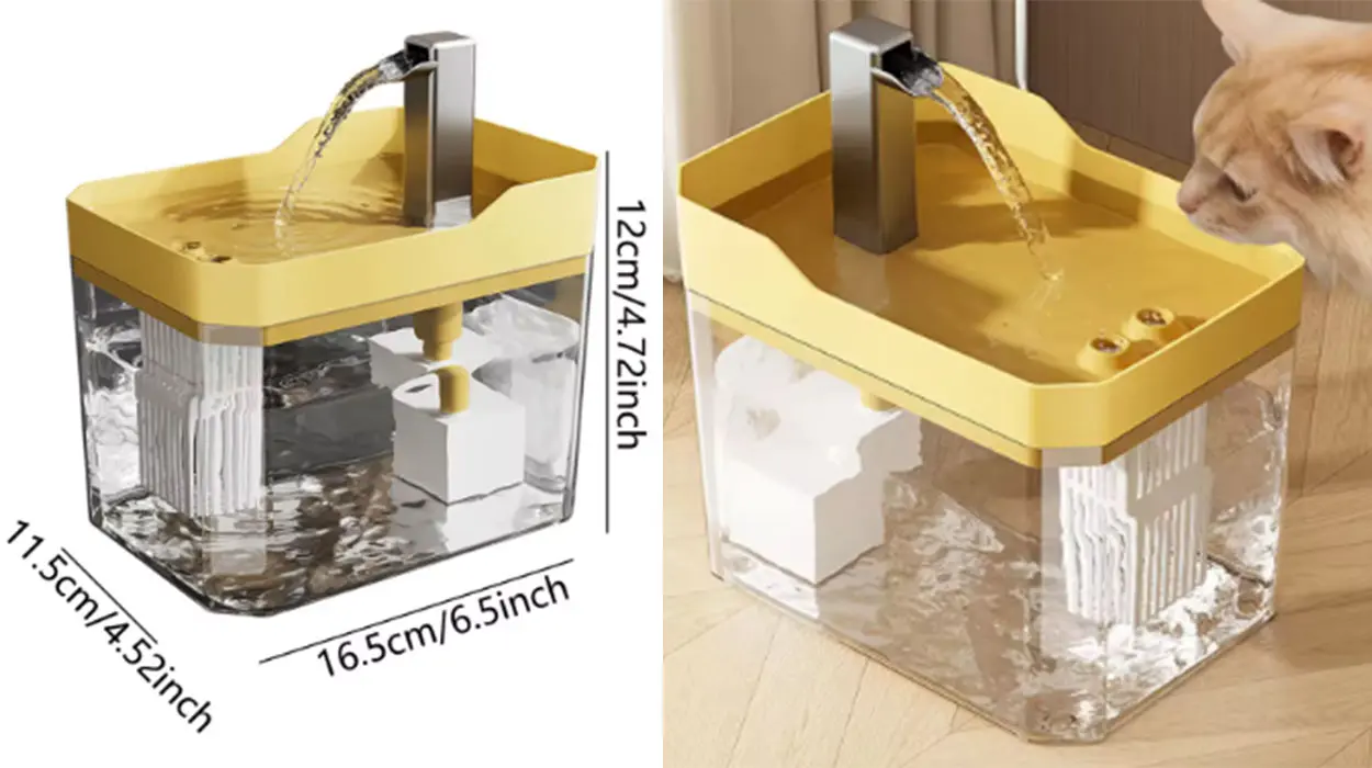 Chollo Fuente de agua automática para gatos y perros pequeños 