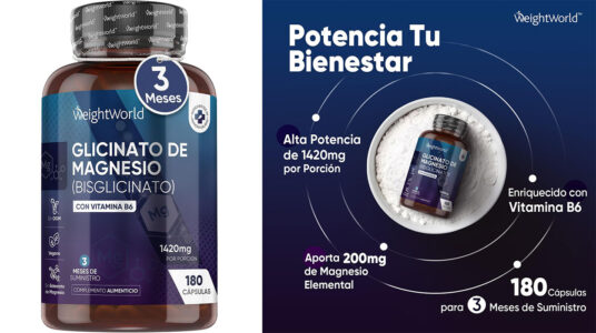 Chollo Glicinato de Magnesio WeightWorld de 180 cápsulas