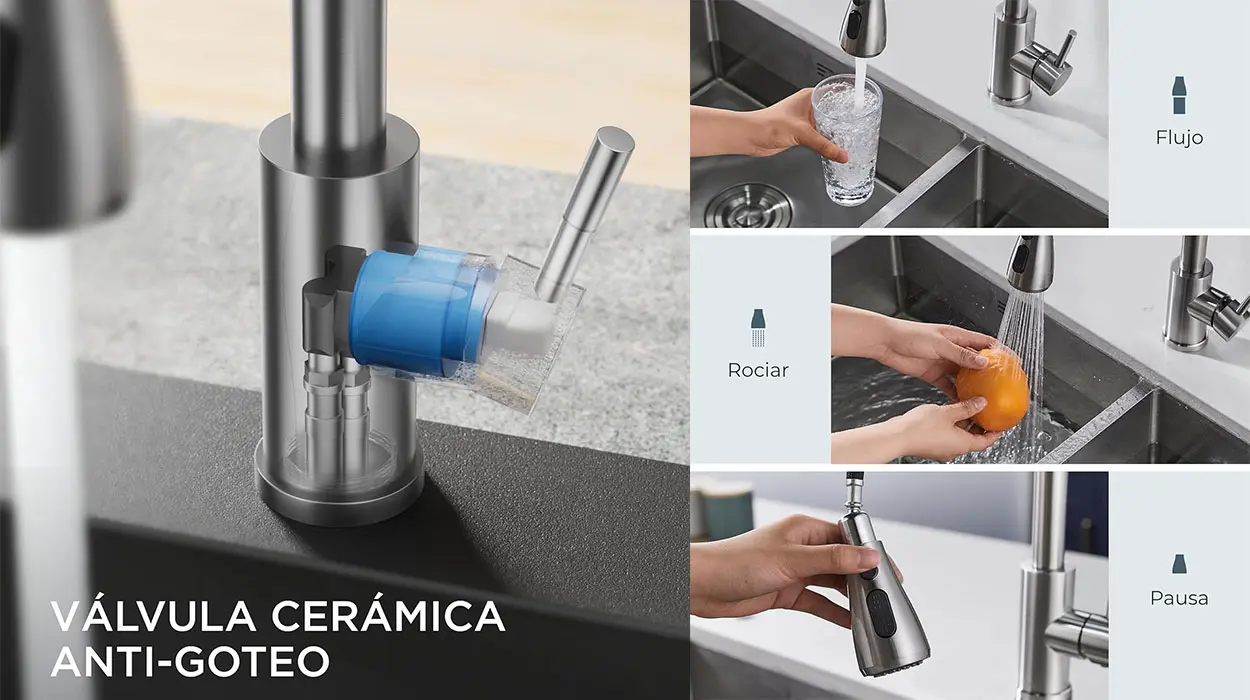 Grifo de cocina extraíble Forious barato