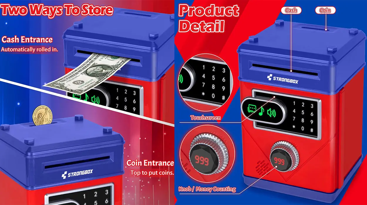 Hucha electrónica Ltteaoy con pantalla táctil en oferta