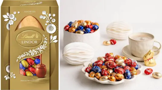 Chollo Huevo de Pascua Lindt Lindor de chocolate con leche con surtido de minihuevos