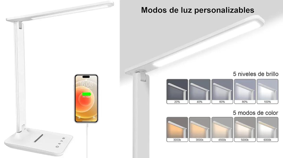 Lámpara LED de escritorio Joyshie regulable