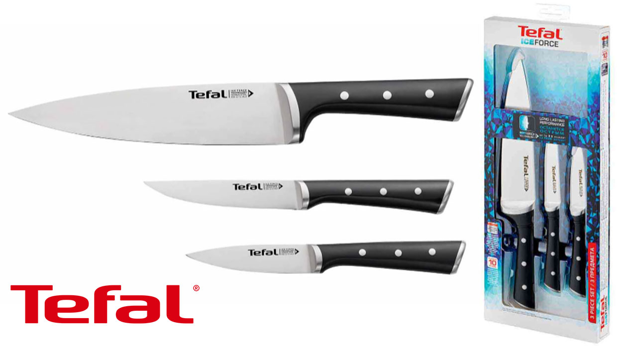 Chollo Juego de 3 cuchillos Tefal Ice Force