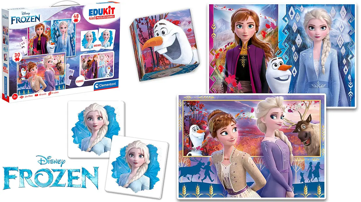 Chollo Juego educativo Frozen Edukit 4 en 1 con 2 puzles