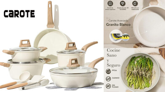 Chollo Batería de cocina Carote de granito con 14 piezas