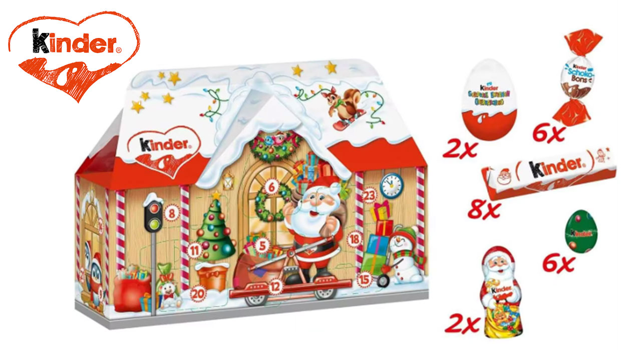 Chollo Calendario de Adviento Casa de Navidad 3D de Kinder Kids Mix 