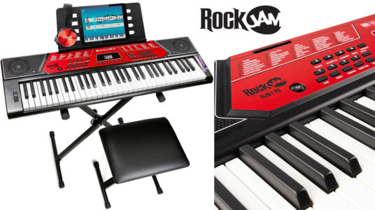 Chollo Kit de piano Rockjam con teclado digital de 61 teclas