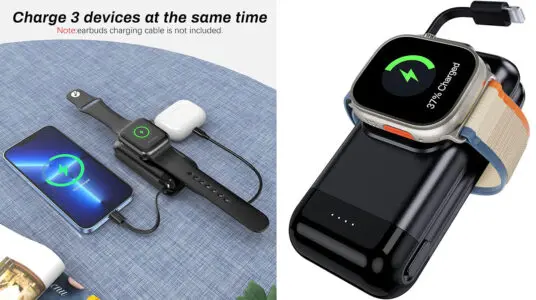 Chollo Cargador portátil leChivée para Apple Watch, de 6.000 mAh