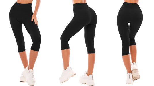 Chollo Leggings de 3/4 Sinophant Capri con cintura alta para mujer