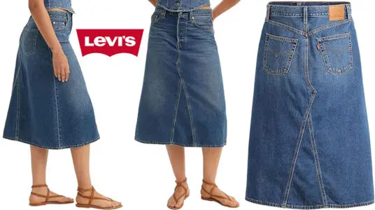 Chollo Falda vaquera Levi's deconstruida y de tiro alto para mujer