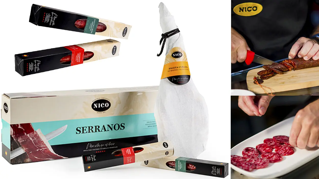 Chollo Lote de regalo Nico con paleta curada de 4,5 kg y salchichón y chorizo ibéricos