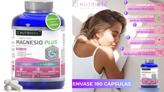 Chollo Magnesio Plus Nutrigel de 180 cápsulas