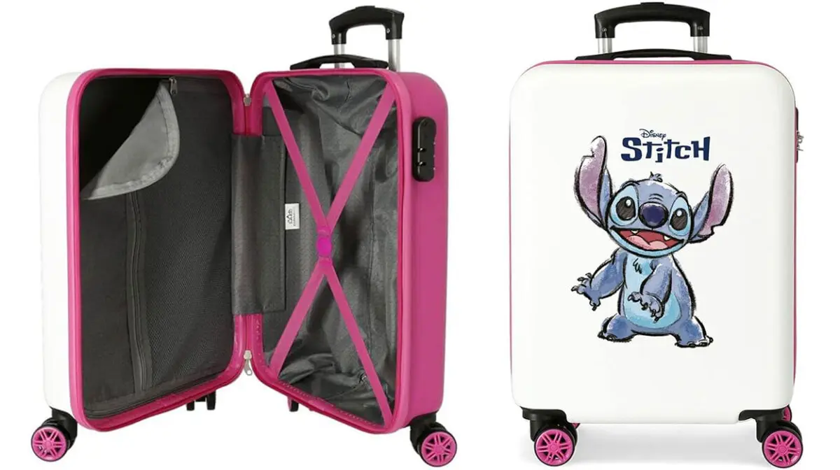 Maleta de cabina rígida Disney Stitch con ruedas de 35 litros