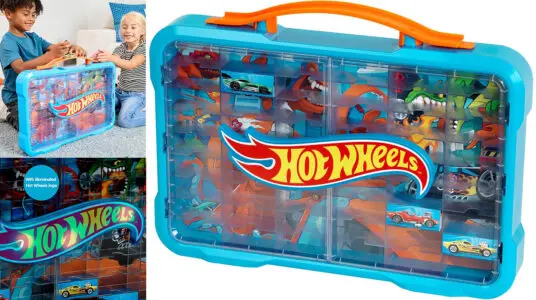 Maletín de coleccionista Hot Wheels con luz para 54 coches