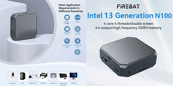 Chollo Mini Pc Firebat AK2 Plus con Intel N100