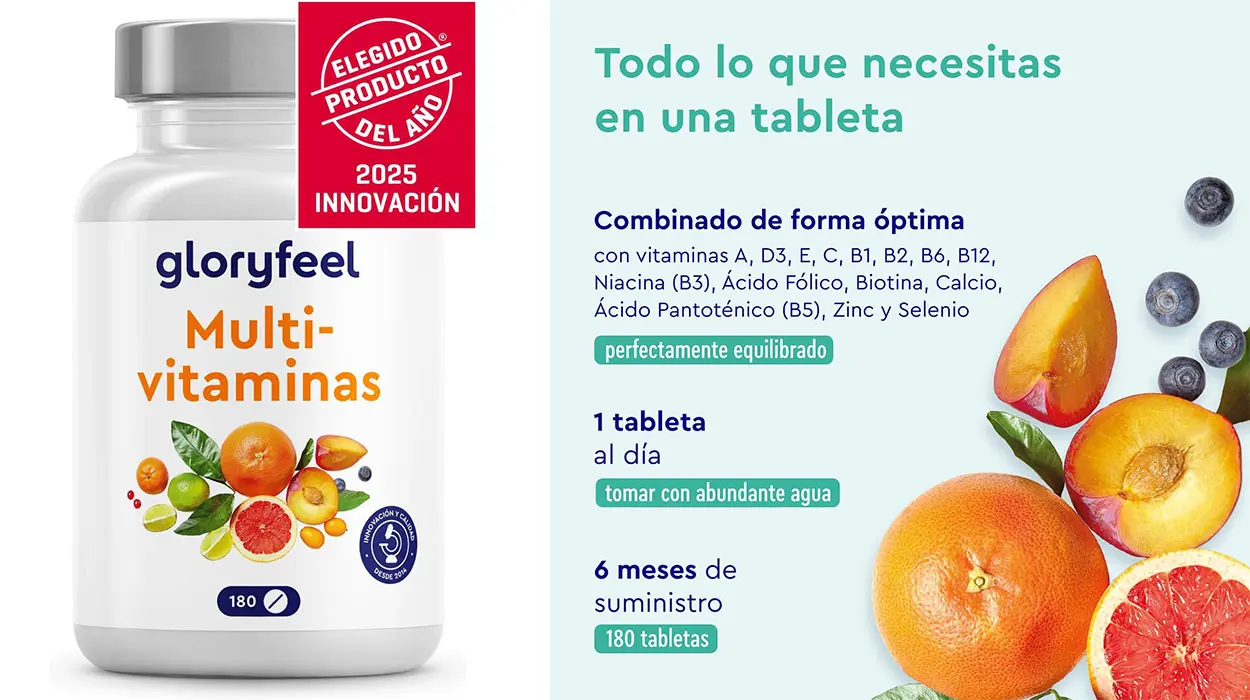 Chollo Multivitaminas Gloryfeel para 6 meses