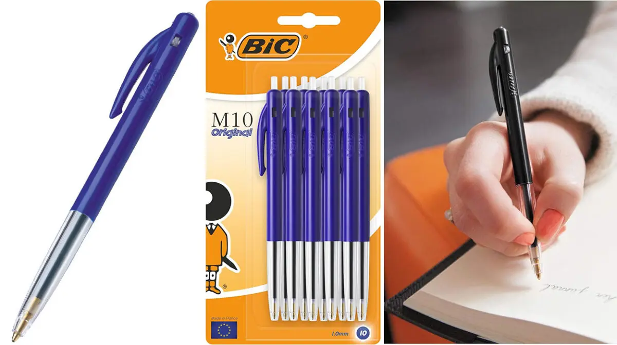 Pack de 10 bolígrafos medianos BIC M10 azules