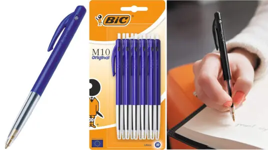 Chollo Pack de 10 bolígrafos medianos BIC M10 en azul