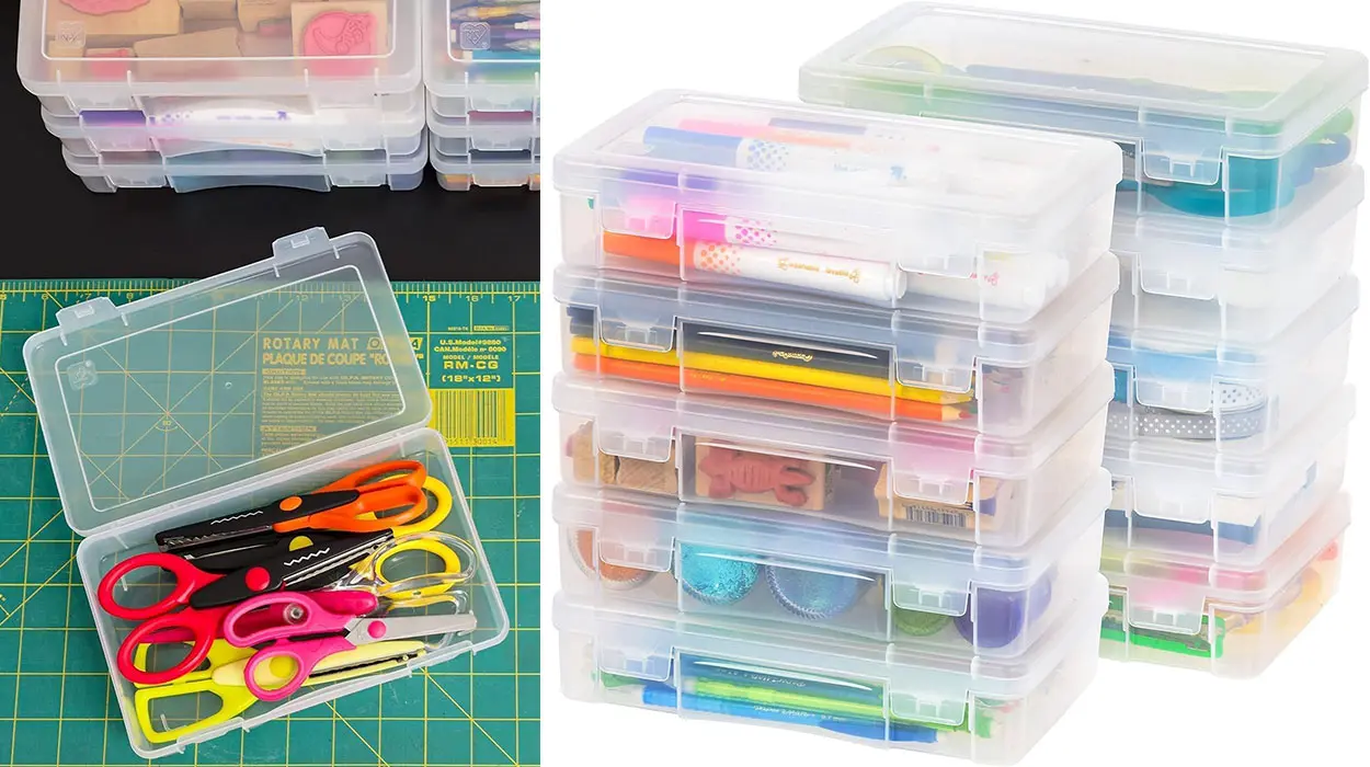 Chollo Pack de 10 cajas Iris Ohyama de plástico con cierre para organizar