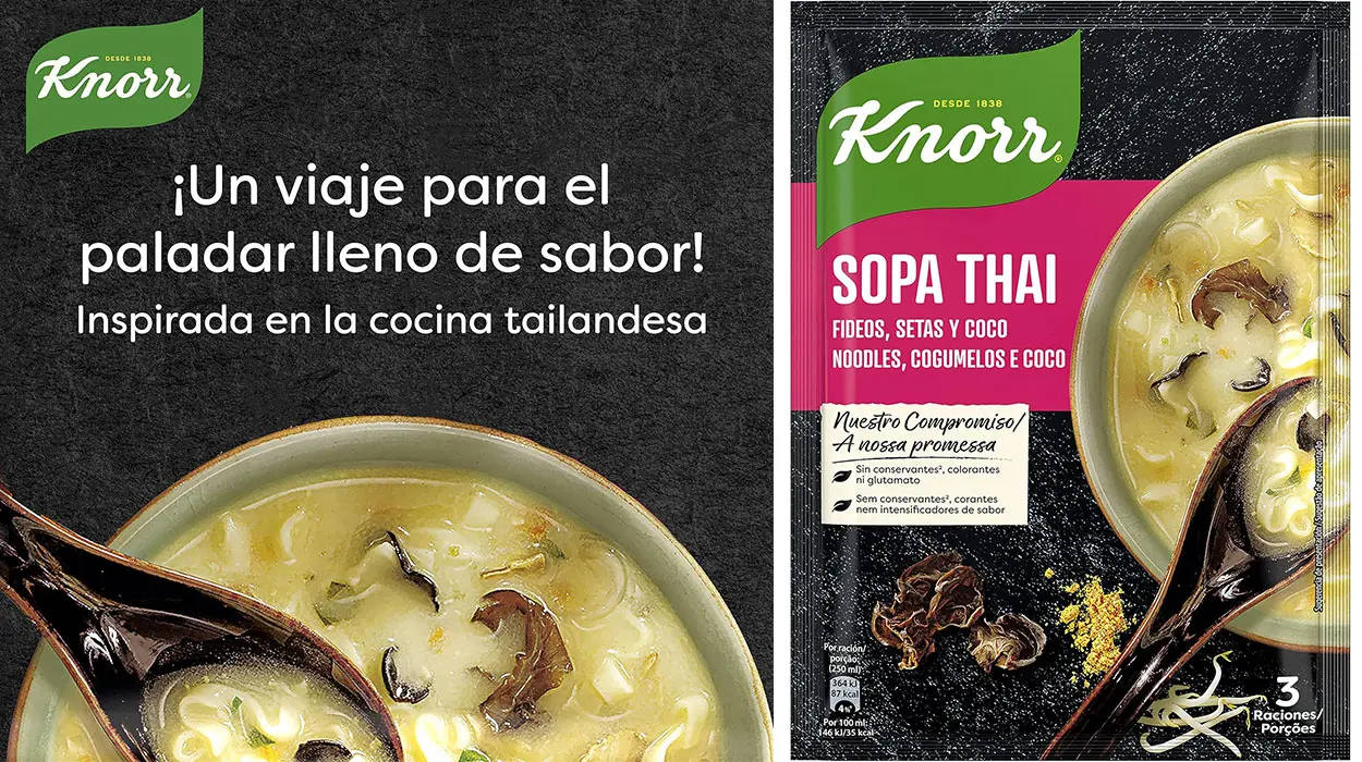 Chollo Pack de 10 sobres de Sopa Thai Knorr