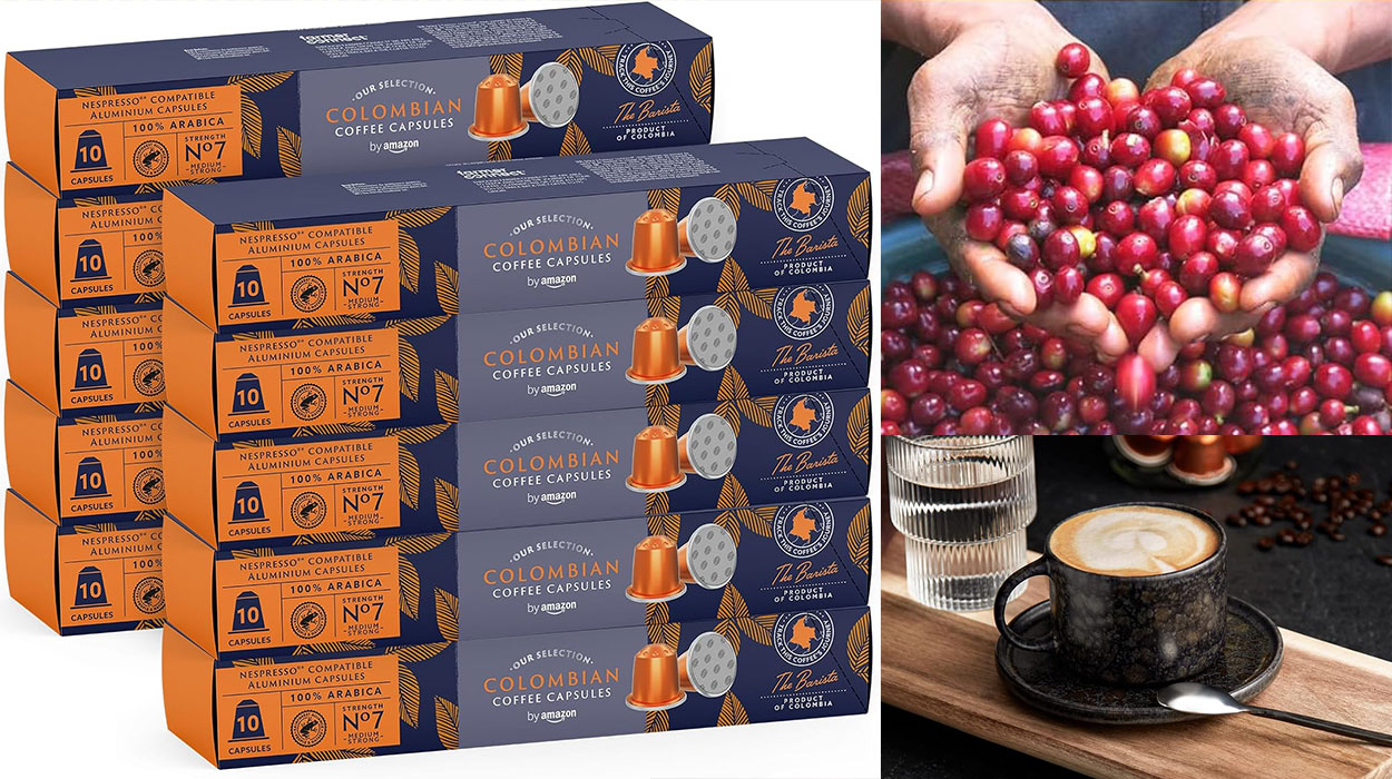 Chollo Pack de 100 cápsulas de café Colombian by Amazon para Nespresso 