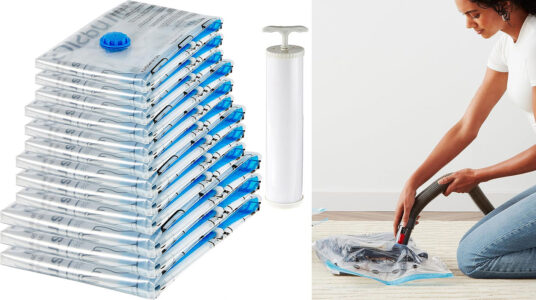 Chollo Pack de 12 bolsas de vacío Amazon Basics para almacenamiento