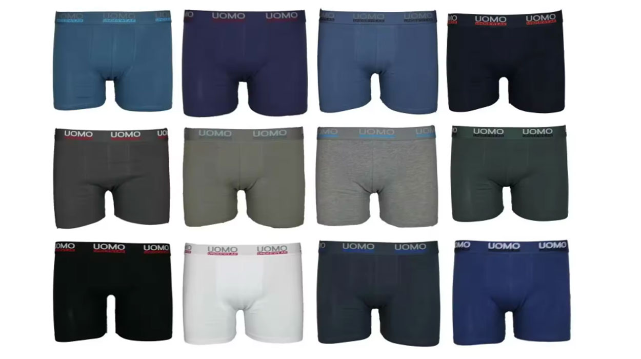 Pack de 12 boxer Uomo Underwear para hombre en oferta