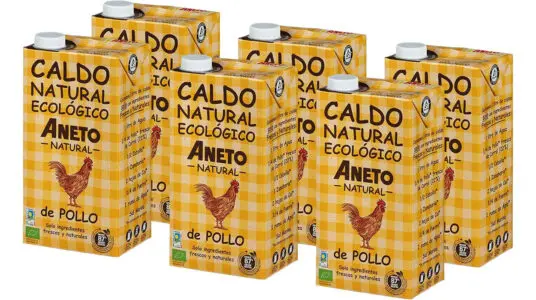 Chollo Pack x12 Caldo Natural de Pollo Ecológico Aneto