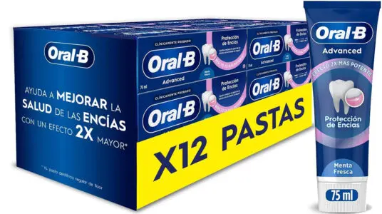 Chollo Pack x12 Dentífrico Oral-B Advanced Protección de Encías