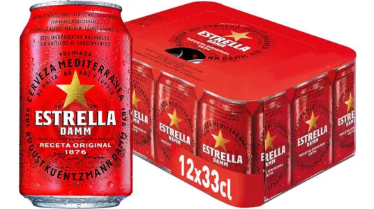 Chollo Pack de 12 latas de cerveza Estrella Damm