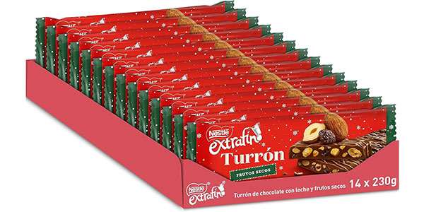 Chollo Pack de turrón de chocolate Nestlé Extrafino con leche y frutos secos