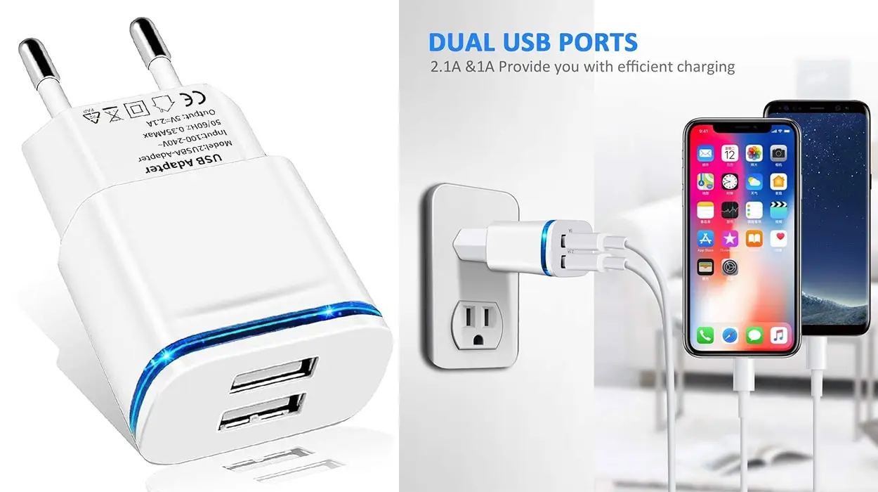 Chollo Pack x2 Cargadores LED con doble USB de 10,5 W 