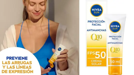 Pack x2 Crema solar Nivea Sun Q10 Antimanchas FPS50