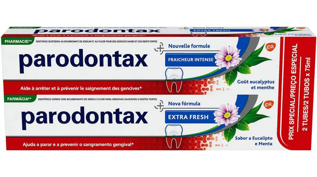 Pack x2 Dentífrico Parodontax Frescura Intensa de 75 ml